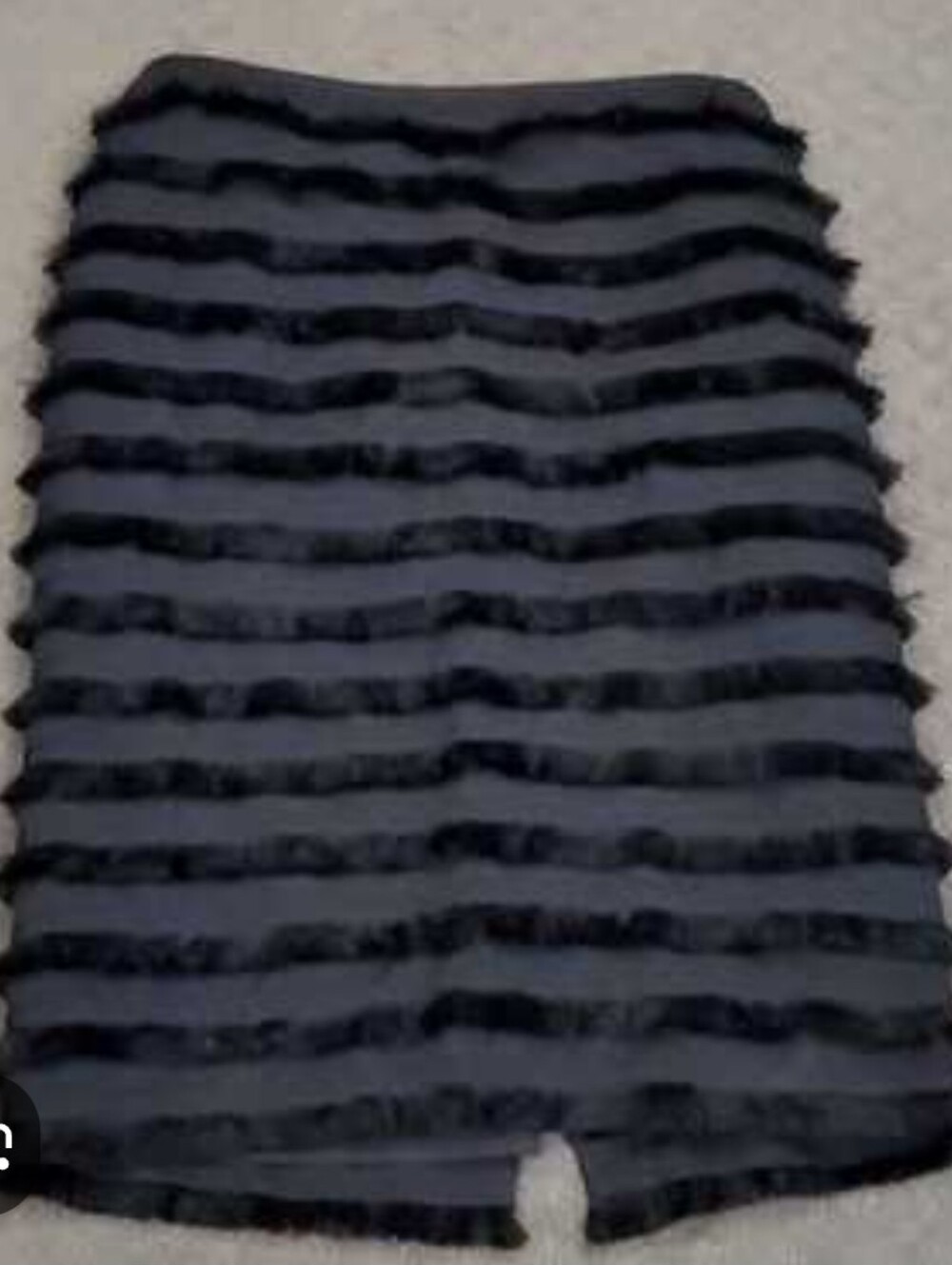 NWOT Lord & Taylor Eyelash Trim Midi Skirt black Size 6